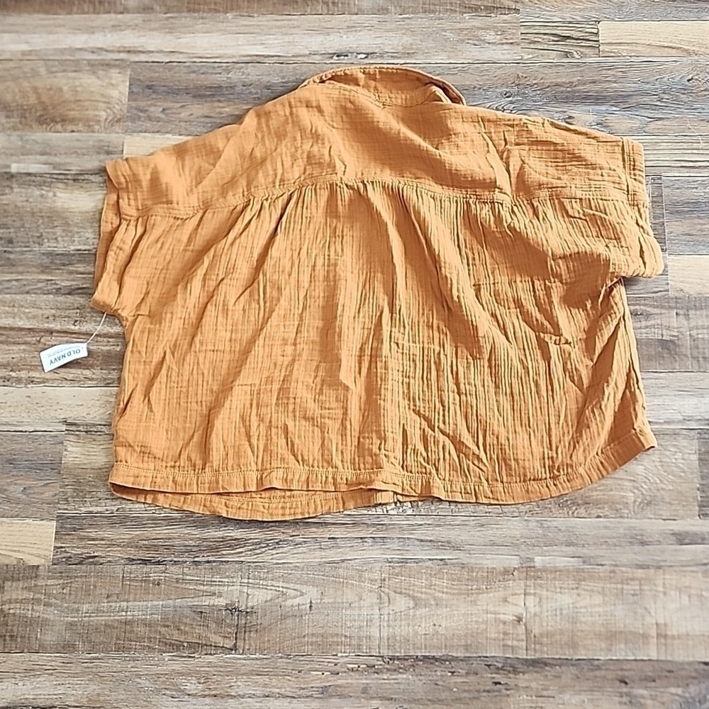 NWT Old Navy Button Down Oversized Cropped Shirt Sz XL - Picture 5 of 6